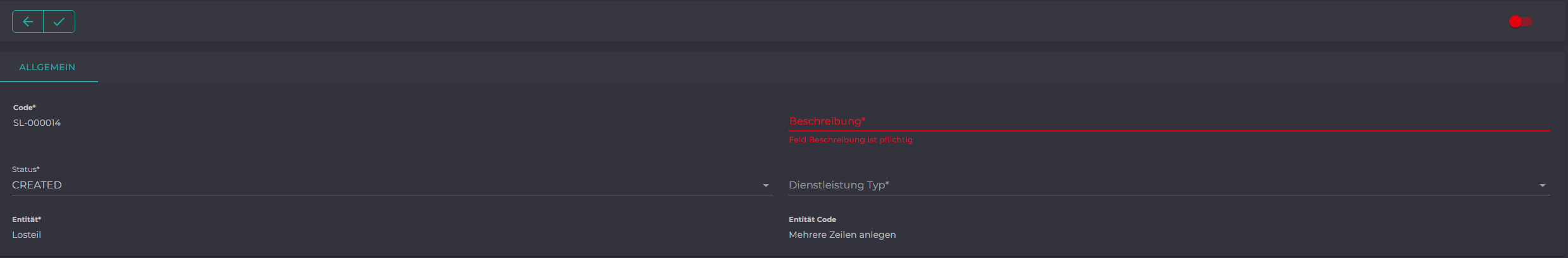 Dienstleistung
